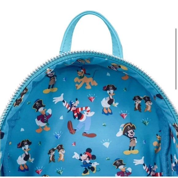 Loungefly Disney Mickey & Friends Pirate Mini Backpack Characters Pirates Bag - Picture 4 of 8